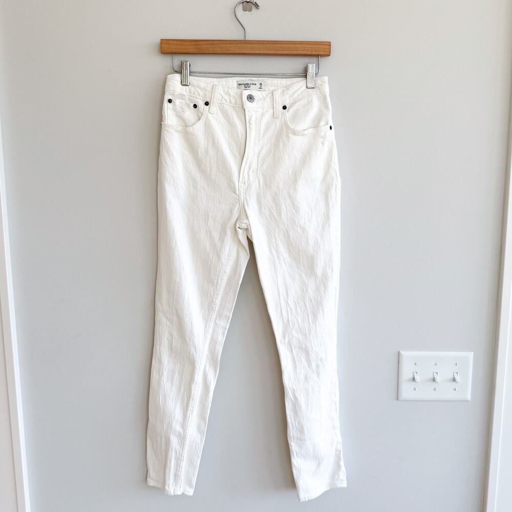 Abercrombie & Fitch The Skinny High Rise Jeans White 26